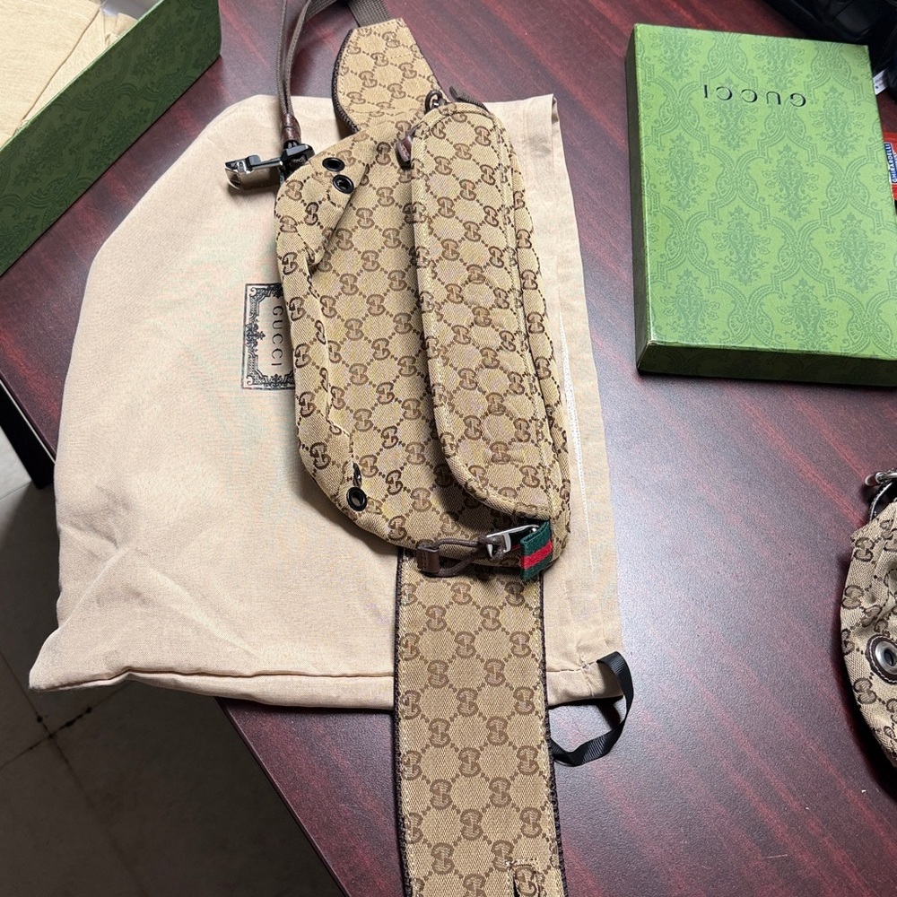 Gucci Beige and Brown Monogram Tote